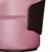 Kit 02 Poltronas Orgânico Beatriz Veludo Rosa Bebê Com Composê Corino Marrom