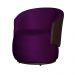 Kit 02 Poltronas Orgânico Beatriz Veludo Roxo Com Composê Corino Marrom