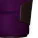 Kit 02 Poltronas Orgânico Beatriz Veludo Roxo Com Composê Corino Marrom