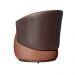 Kit 02 Poltronas Orgânico Beatriz Veludo Terracota Com Composê Corino Marrom