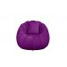 Kit Poltrona Giratória Mais Puff e Almofada Concha Veludo Roxo - Estopar