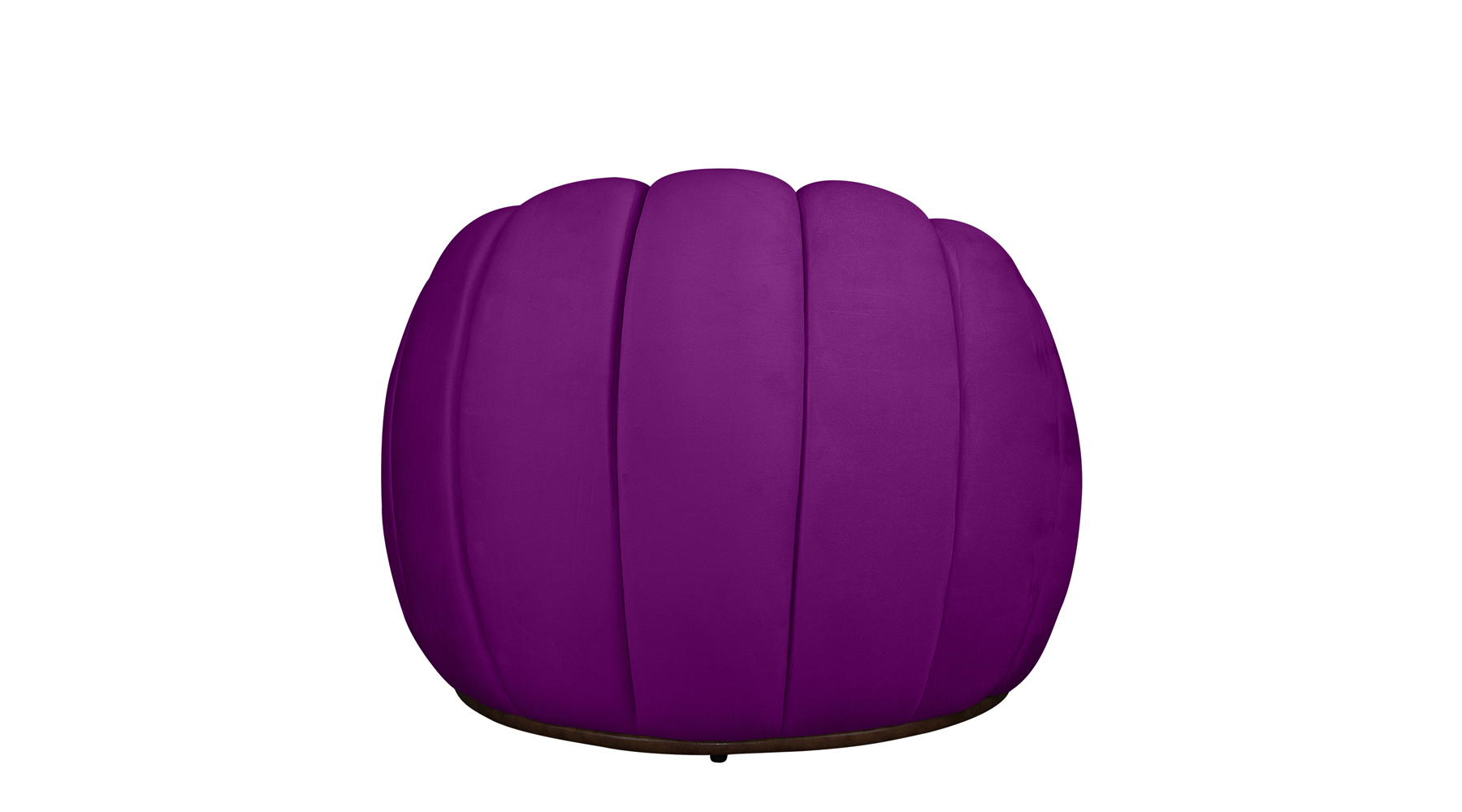 Kit Poltrona Giratória Mais Puff e Almofada Concha Veludo Roxo - Estopar