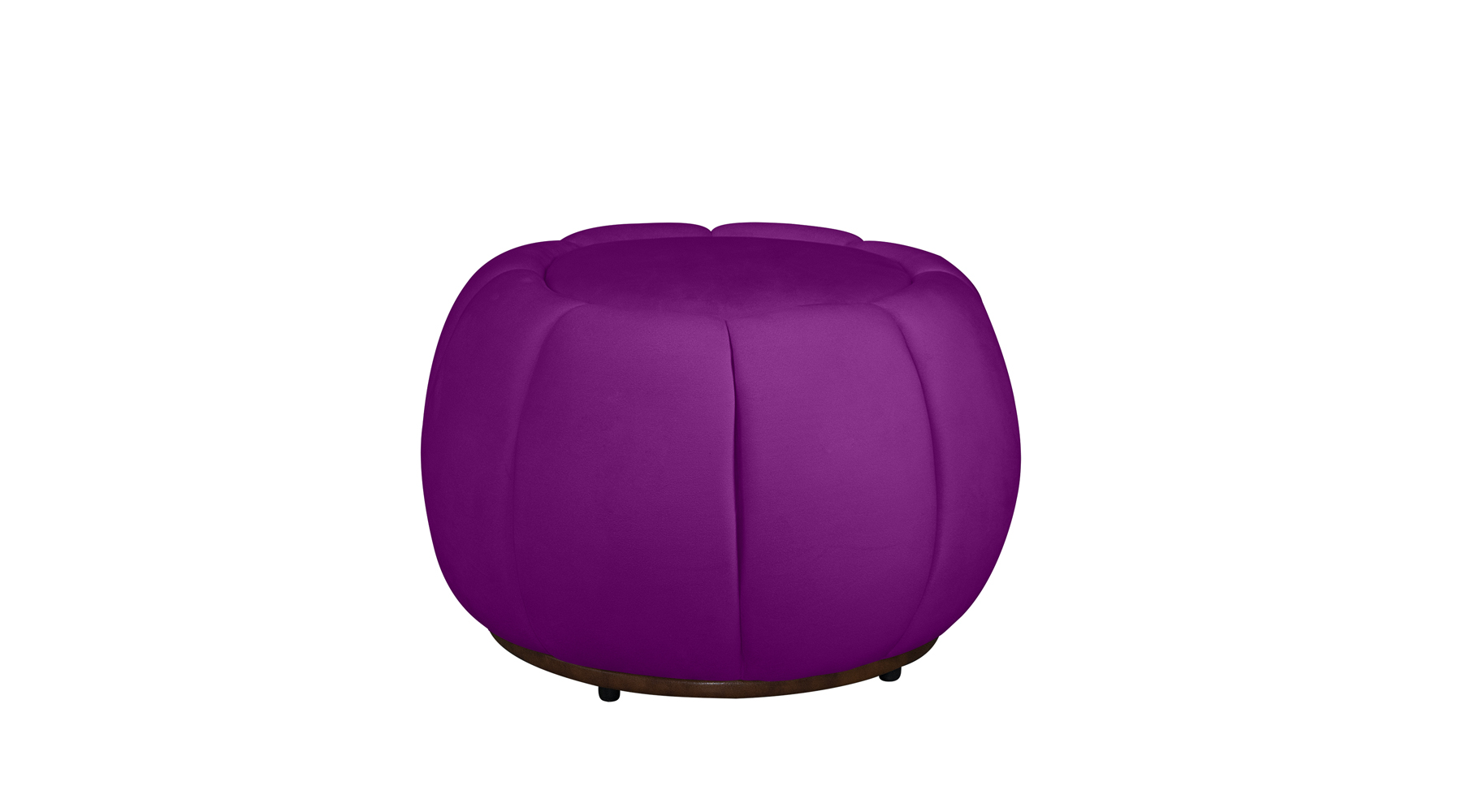 Kit Poltrona Giratória Mais Puff e Almofada Concha Veludo Roxo - Estopar