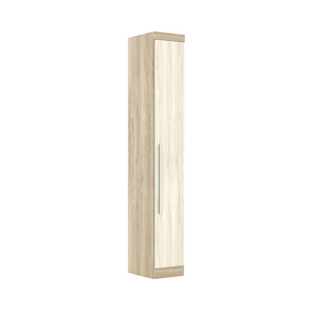 Guarda Roupa Modulado 1 Porta 189 Master Avelã Rústico/Ártico Rústico - Eucamóveis