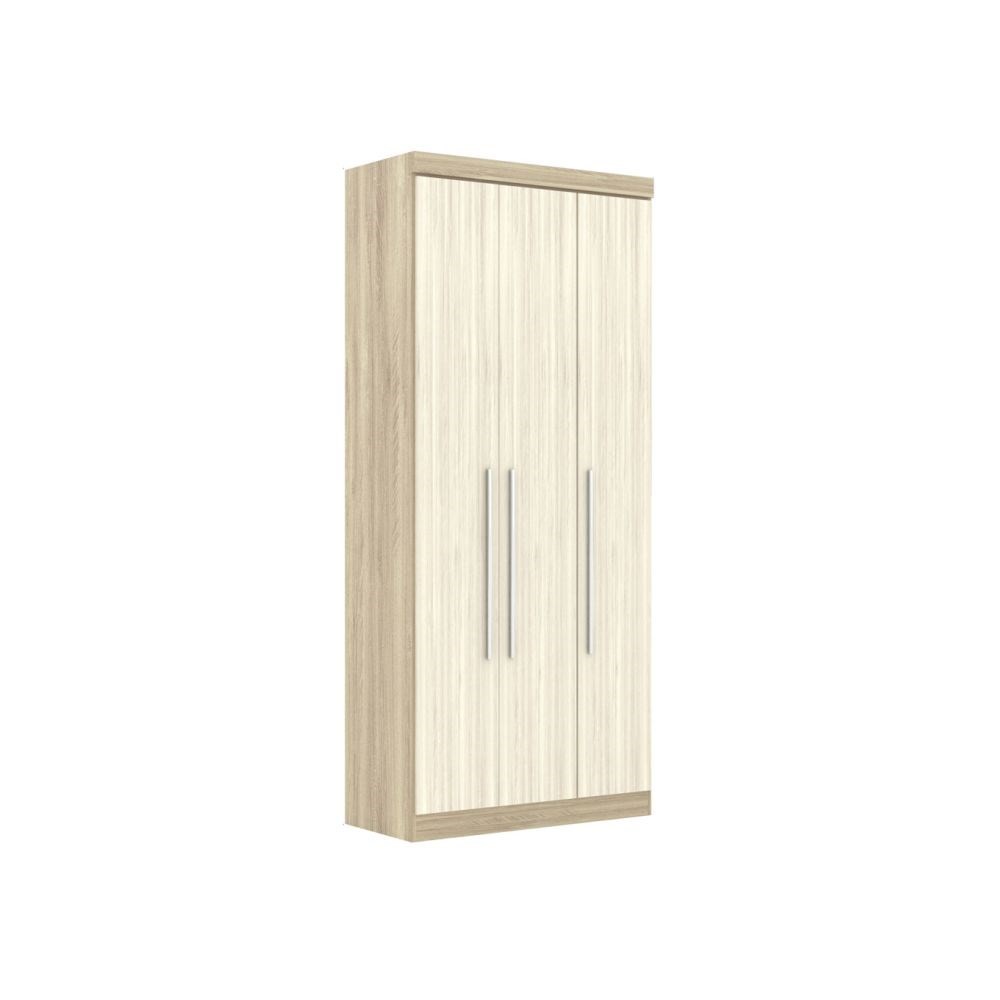 Guarda Roupa Modulado 3 Portas 2 Gavetas 192 Master Avelã Rústico/Ártico Rústico - Eucamóveis