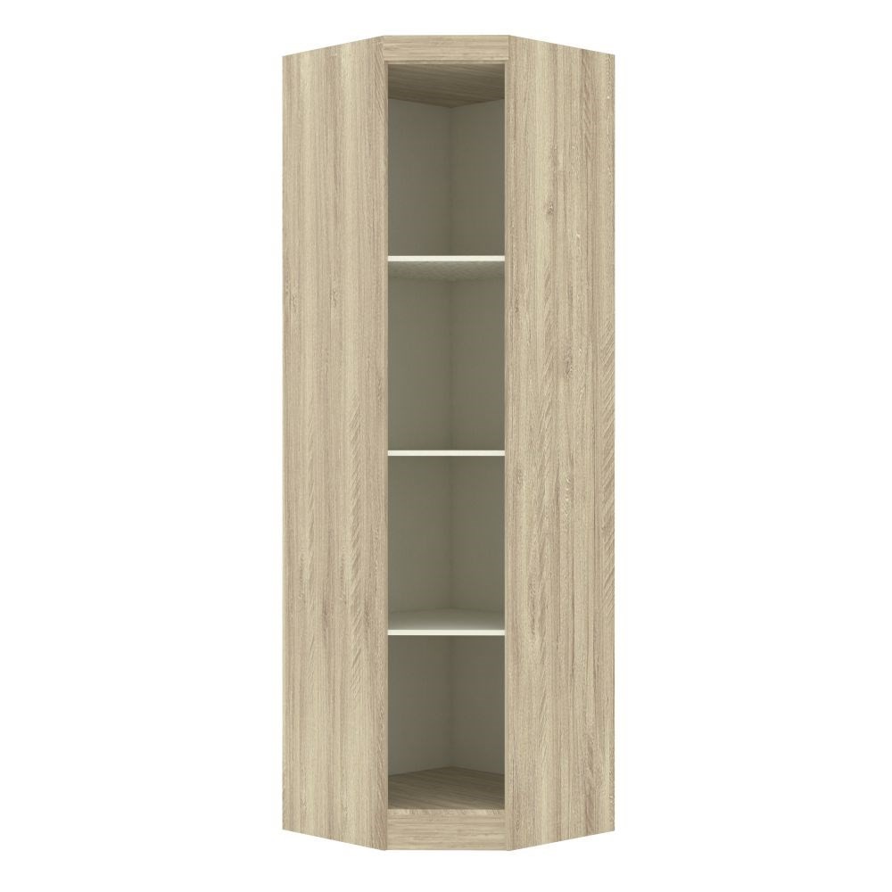 Guarda Roupa Modulado Canto Oblíquo com Espelho 195 Master Avelã Rústico - Eucamóveis