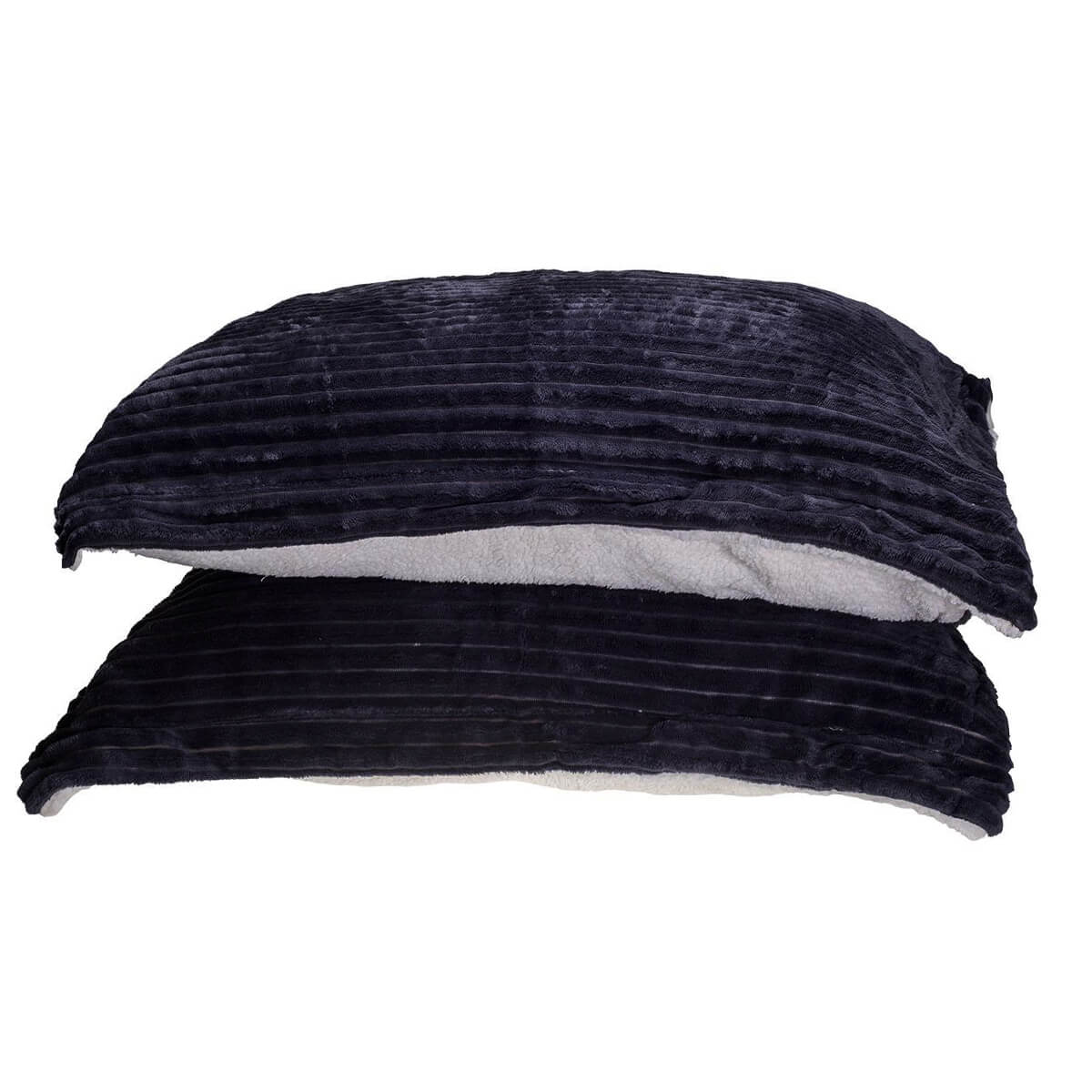 Coberdrom Sherpa Casal Queen Com 2 Fronhas Edredom Felpudo Chumbo