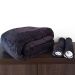 Coberdrom Sherpa Casal Queen Com 2 Fronhas Edredom Felpudo Chumbo