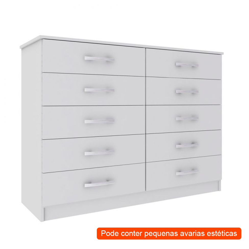 [OUTLET] Cômoda Austin 10Gv Branco