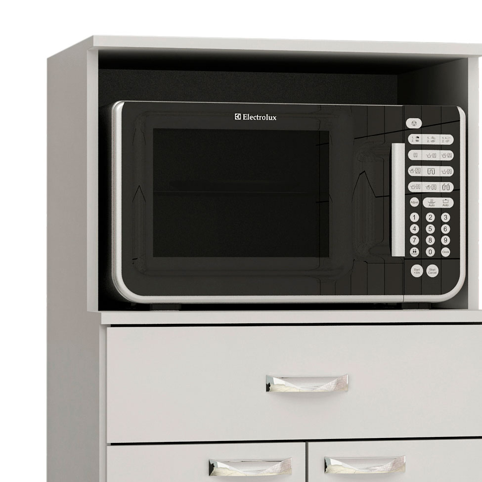Armário para Micro-ondas Rogue 2 Portas 1 Gaveta Branco
