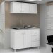 Balcão de Cozinha sem Tampo Souza 2 PT 3 GV Branco