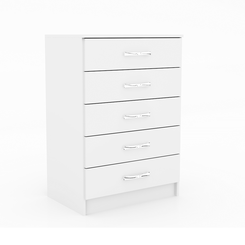Cômoda Perséfone 5 Gavetas Evidência Branco