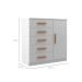Cômoda Sapateira New Monaco 1 Porta 5 Gavetas Branca