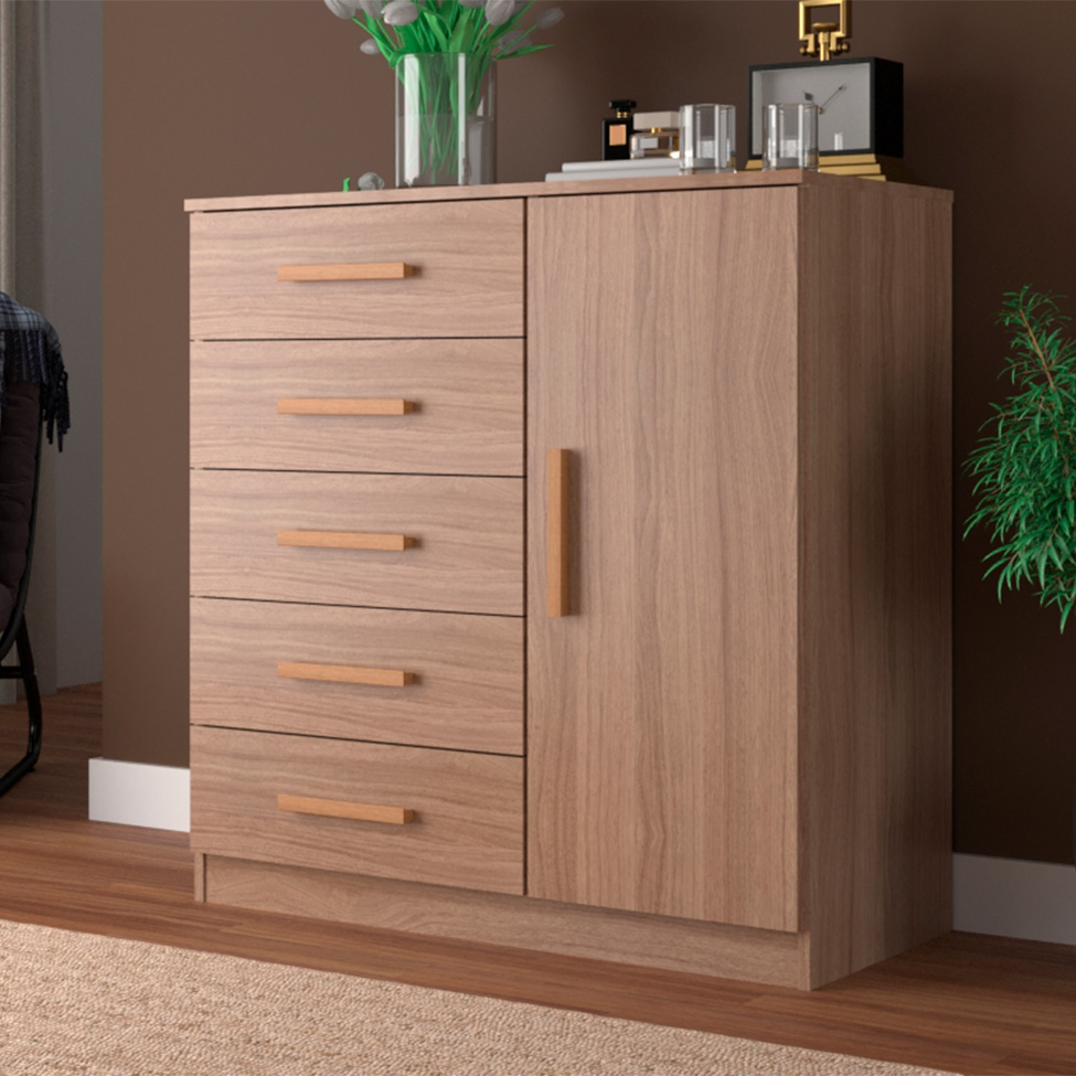 Cômoda Sapateira New Monaco 1 Porta 5 Gavetas Demolição