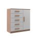 Cômoda Sapateira New Monaco 1 Porta 5 Gavetas Demolição e Branca