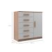 Cômoda Sapateira New Monaco 1 Porta 5 Gavetas Demolição e Branca