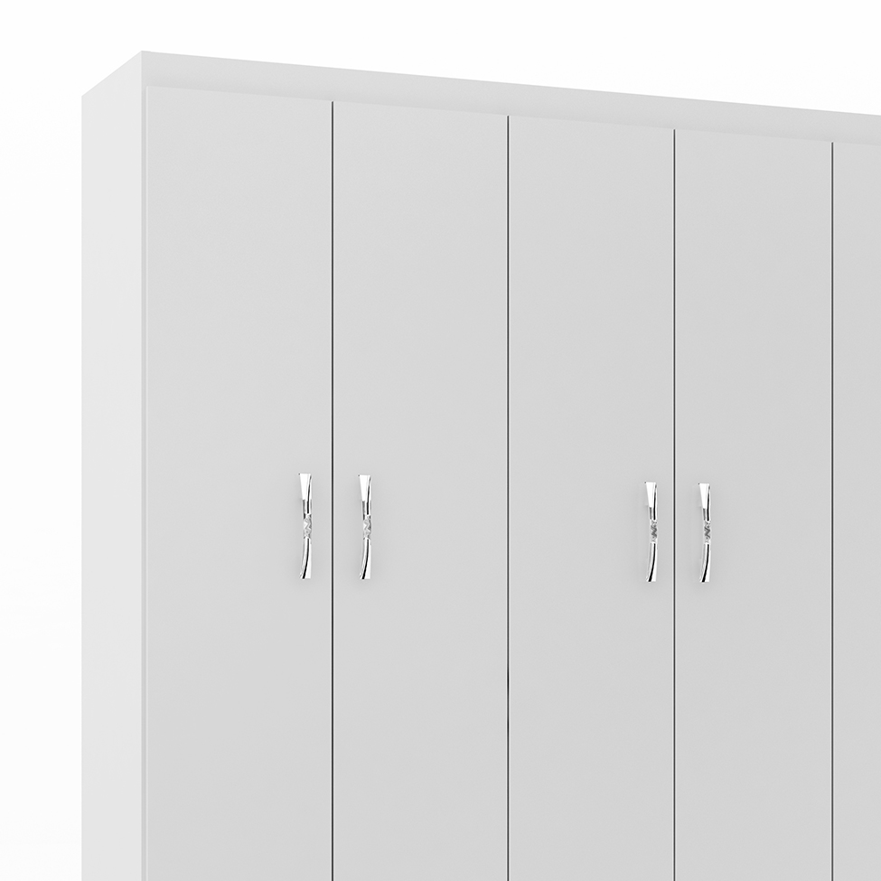 Guarda-Roupa Casal Atalaia 6PT 2GV Branco