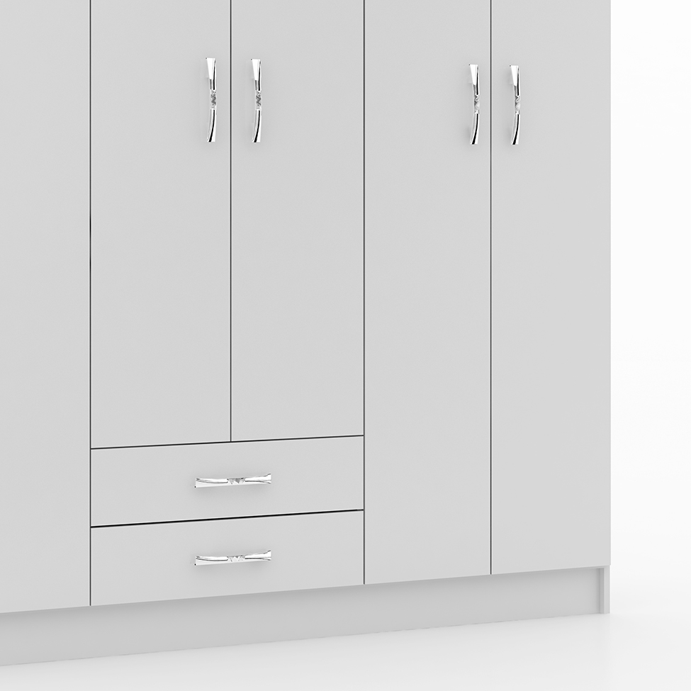 Guarda-Roupa Casal Atalaia 6PT 2GV Branco
