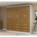 Guarda-Roupa Casal Bergamo 6 Portas 9 Gavetas Marrom Claro