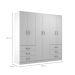 Guarda-Roupa Casal New Encante 6 Portas 6 Gavetas Branco