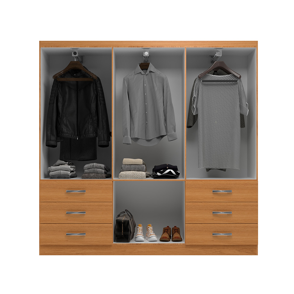 Guarda-Roupa Casal New Encante 6 Portas 6 Gavetas Cinnamomo