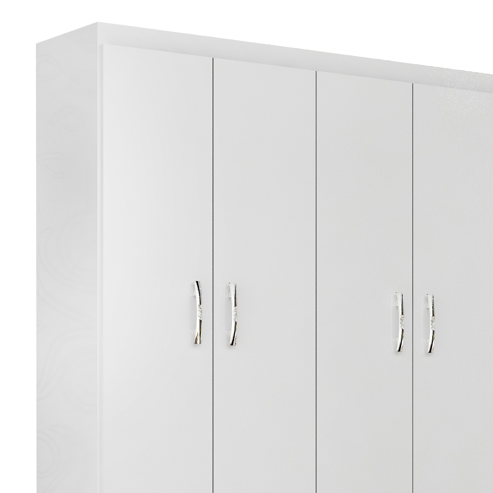Guarda-Roupa Solteiro Atalaia 4PT 2GV Branco