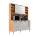 Kit de Cozinha Agata 6 Portas 3 Gavetas Cinnamomo e Branco
