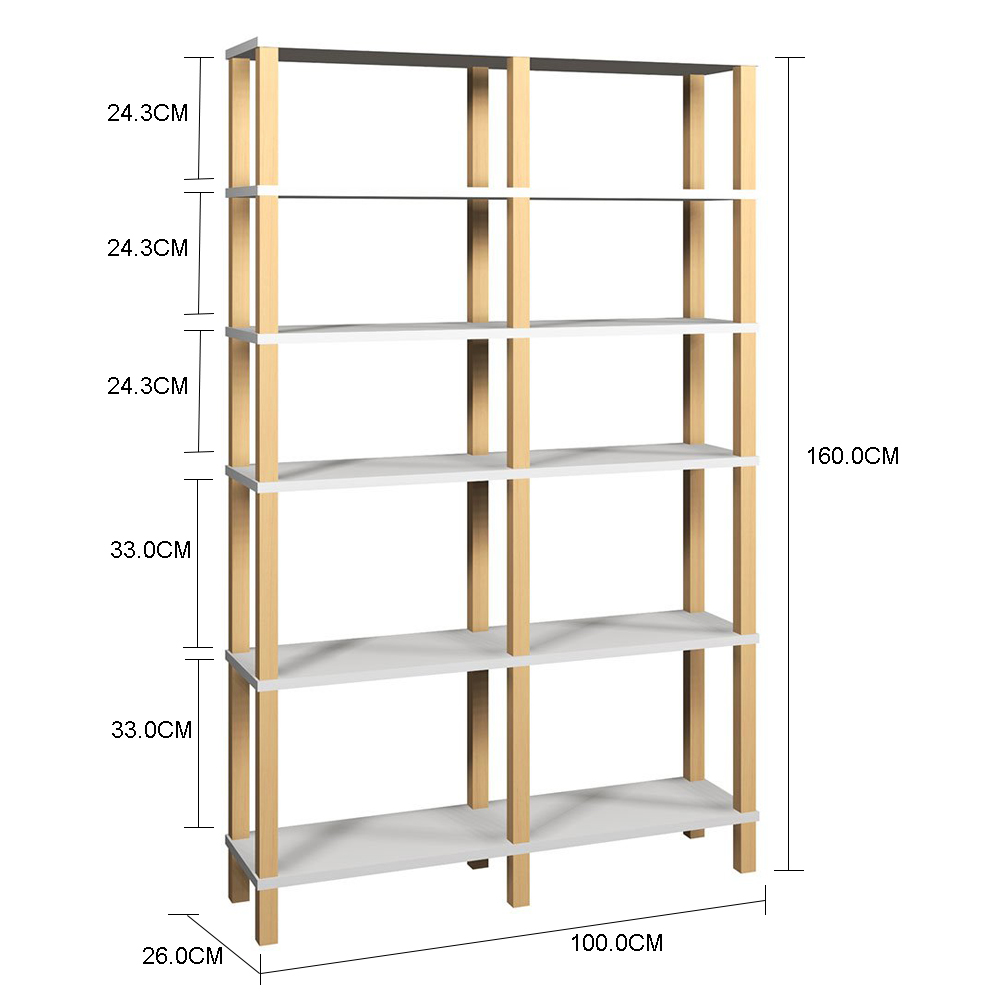 Estante 100x26x160 Branca