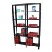 Estante 100x26x160 Preta Montantes Pretos
