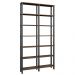 Estante 116x23x221 c/ 6 Prat. 33cm Preto Montantes Pretos