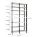 Estante 116x38x221 Branca Montantes Pretos