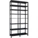 Estante 116x38x221 Preta Montantes Pretos