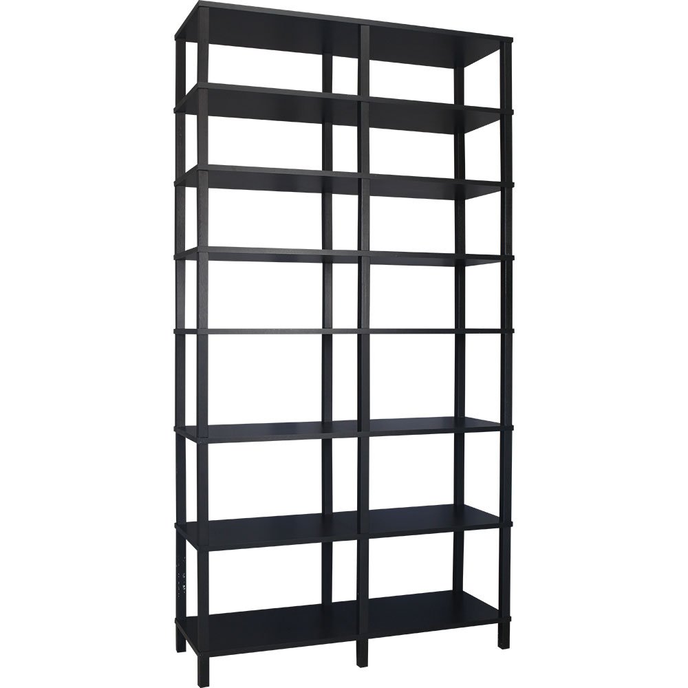 Estante 116x38x221 Preta Montantes Pretos