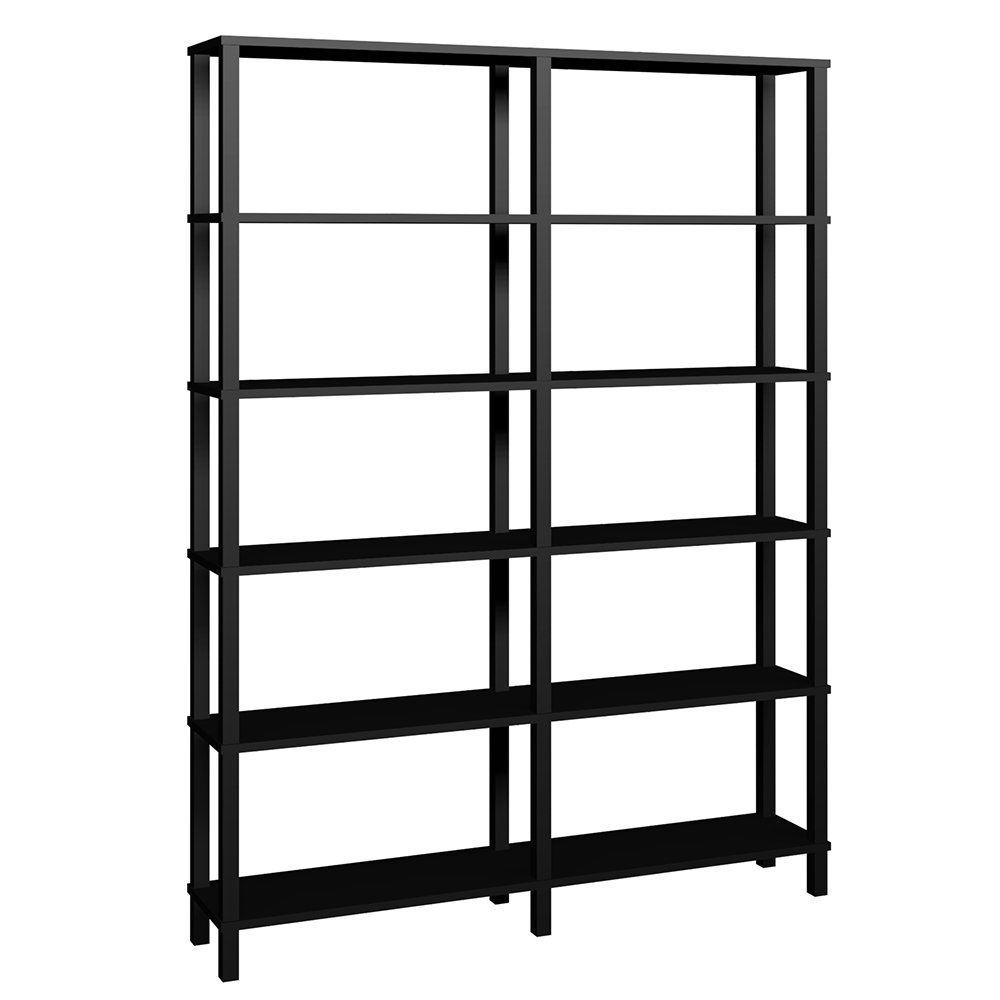 Estante 140x26x186 Preto Montantes Pretos