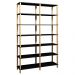 Estante 140x38x221 Preta c/ 6 Prat. 33cm