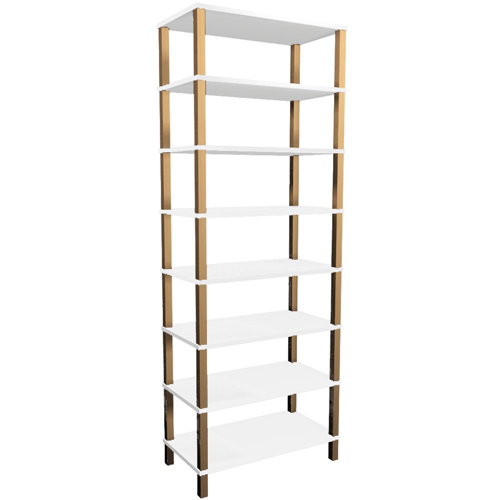 Estante 72x38x195 Branco c/ 7 Prat. 24,3cm