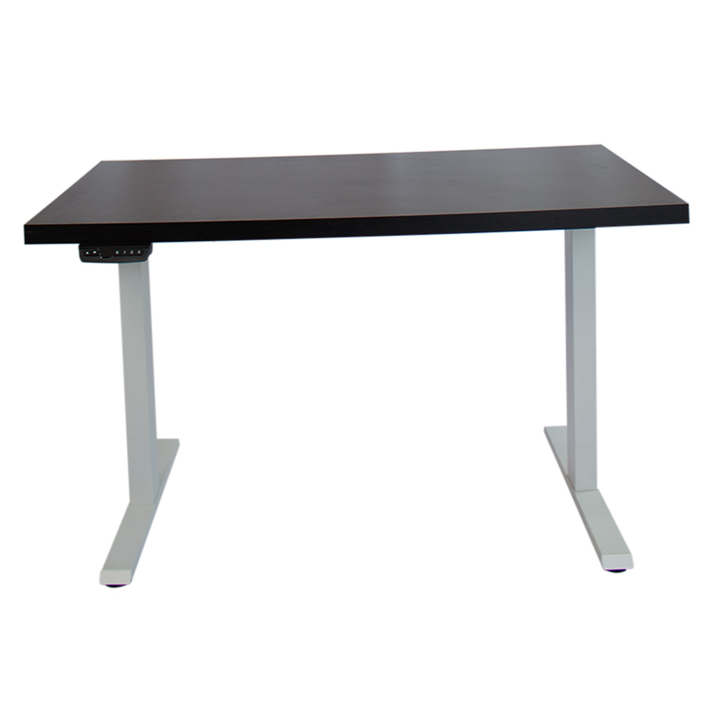 MESA COM REGULAGEM 1,20x70 BRANCO COM TAMPO PRETO
