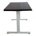 MESA COM REGULAGEM 1,20x70 BRANCO COM TAMPO PRETO