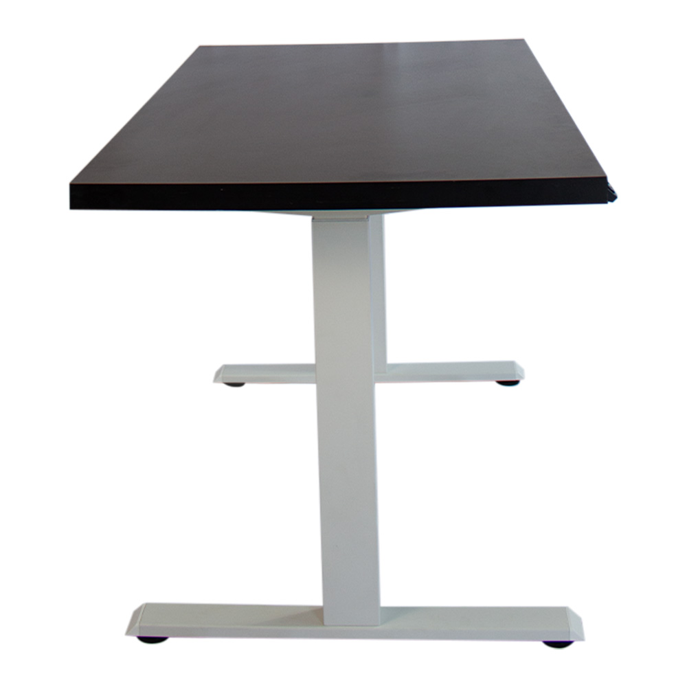MESA COM REGULAGEM 1,20x70 BRANCO COM TAMPO PRETO