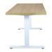 MESA COM REGULAGEM 1,20x70 FREIJÓ COM ESTRUTURA BRANCO