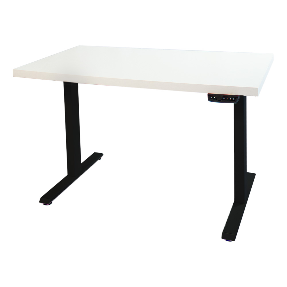 MESA COM REGULAGEM 1,20x70 PRETO COM TAMPO BRANCO