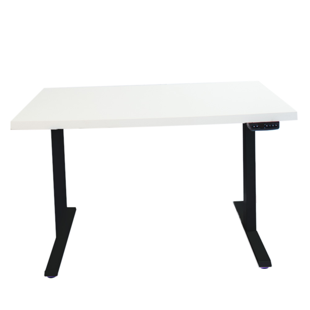 MESA COM REGULAGEM 1,20x70 PRETO COM TAMPO BRANCO