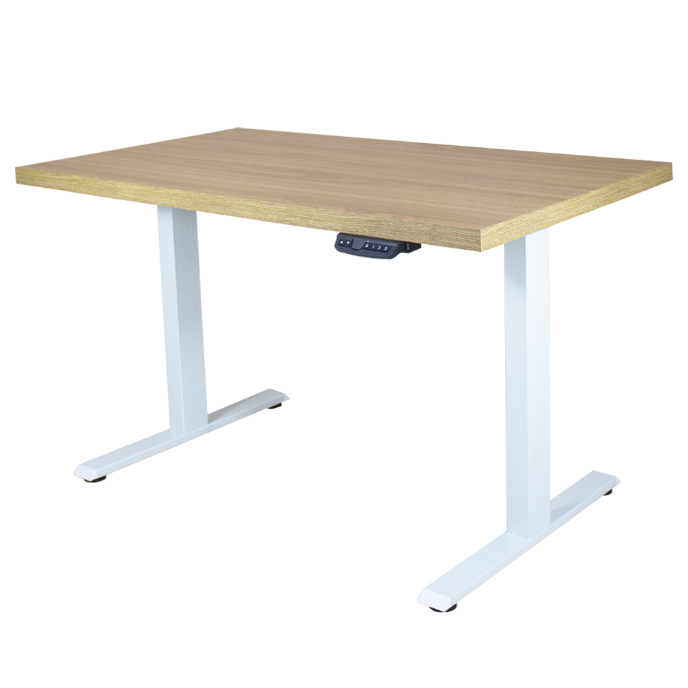 MESA COM REGULAGEM 1,50x70 FREIJÓ COM ESTRUTURA BRANCO