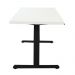 MESA COM REGULAGEM 1,70x70 PRETO COM TAMPO BRANCO