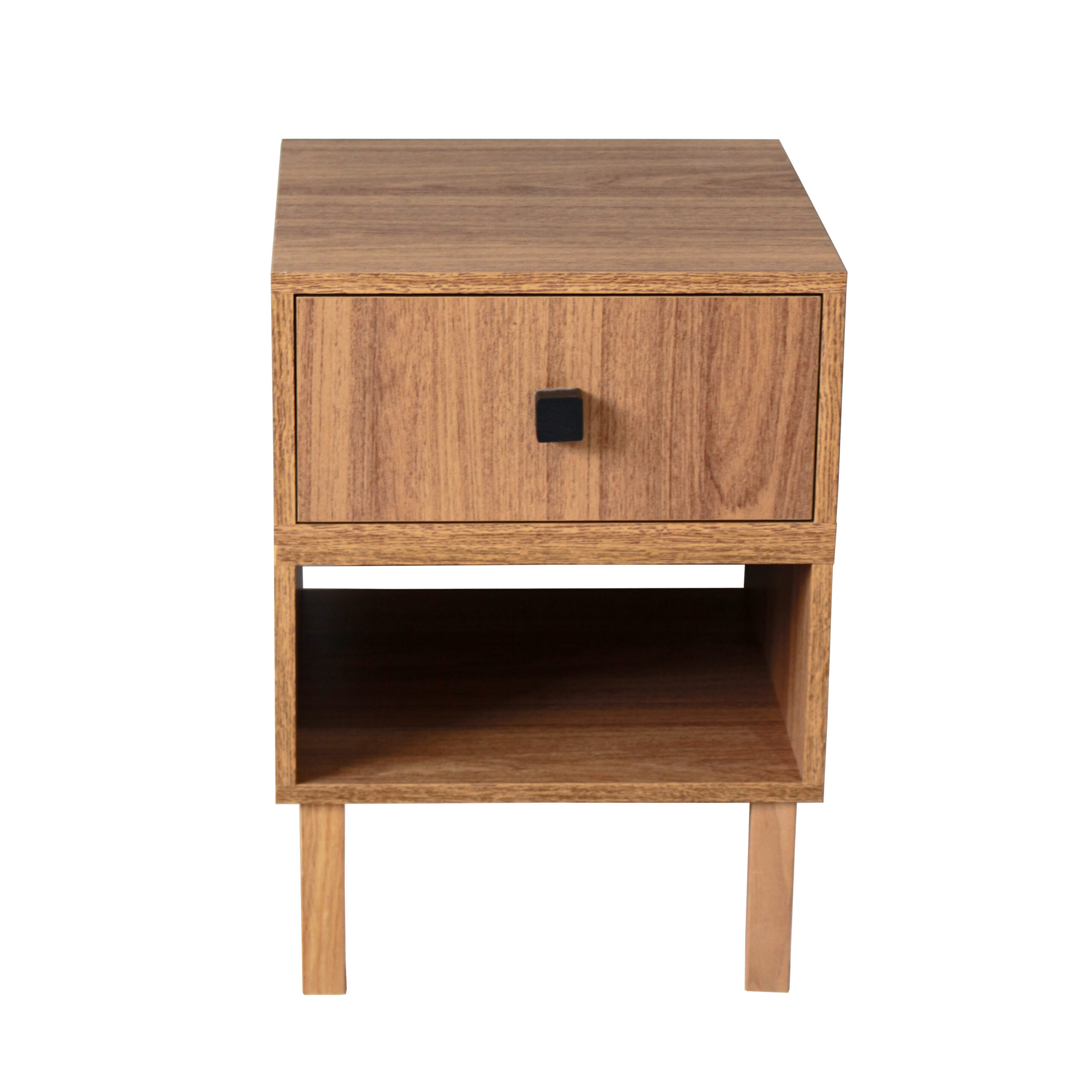 Mesa de Cabeceira Cubo 40x56x40 Freijó c/ 1 Gaveta