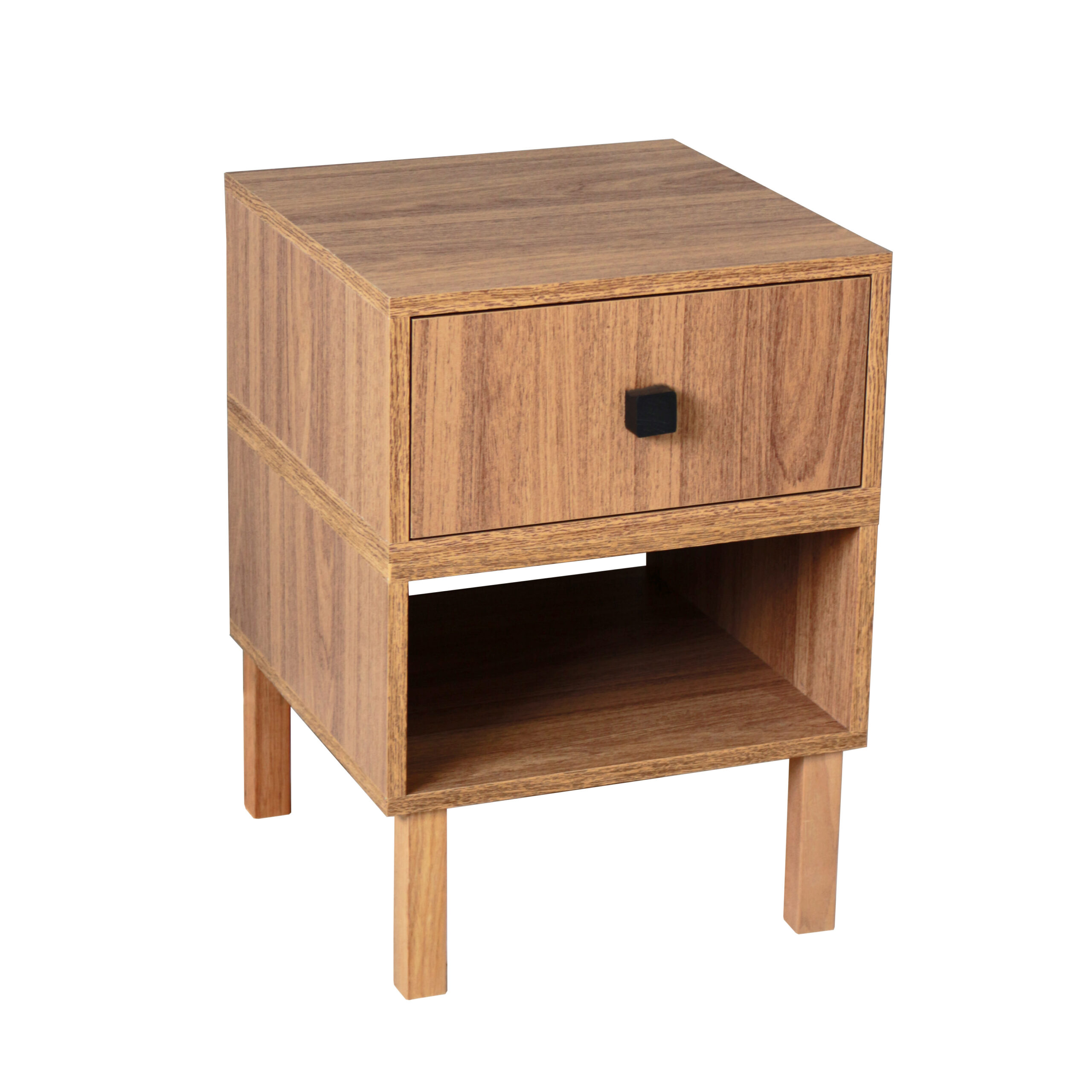 Mesa de Cabeceira Cubo 40x56x40 Freijó c/ 1 Gaveta