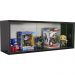 Nicho 60x23x18 Preto c/ Portas de Vidro