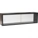 Nicho 80x23x18 Preto c/ Portas de Vidro