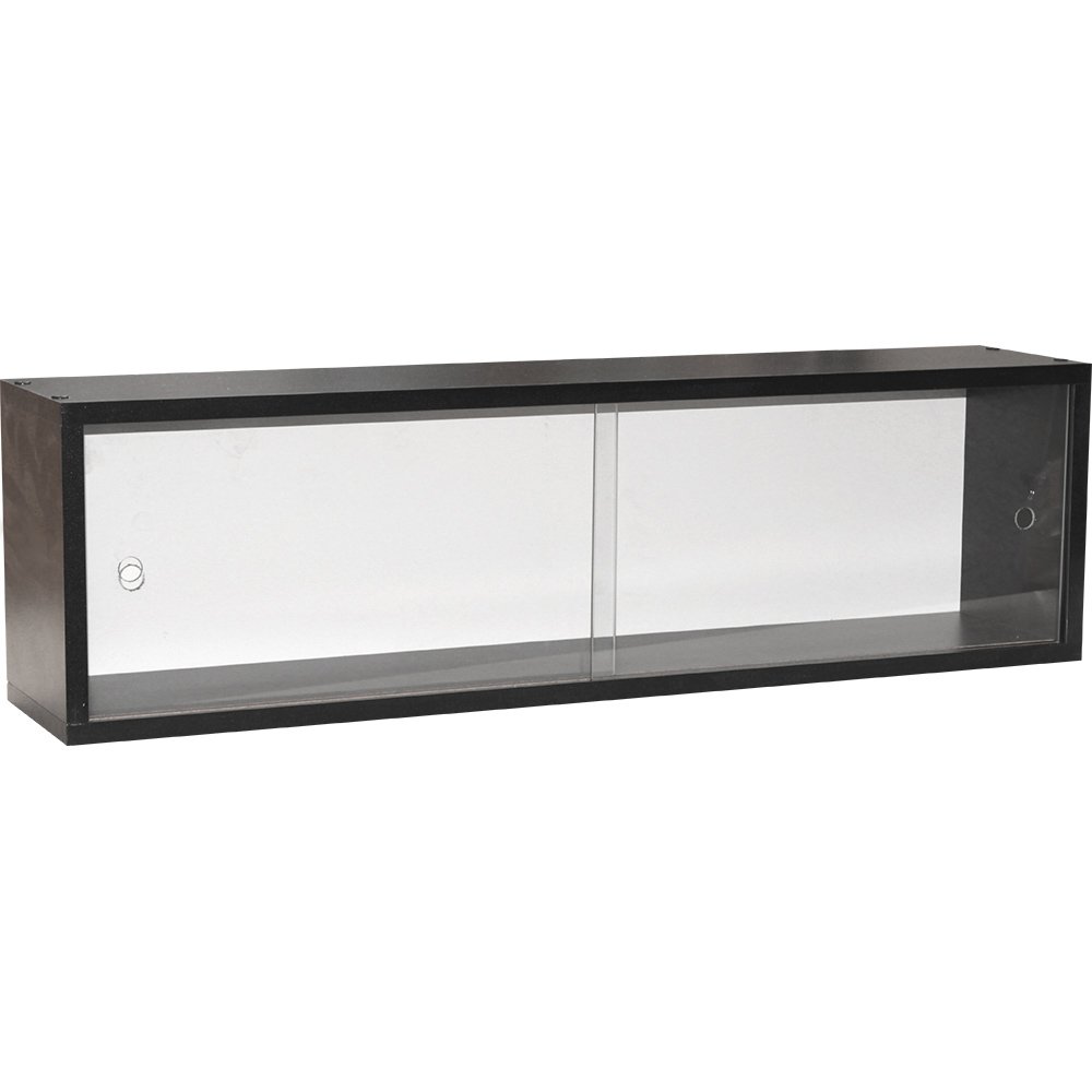 Nicho 80x23x18 Preto c/ Portas de Vidro