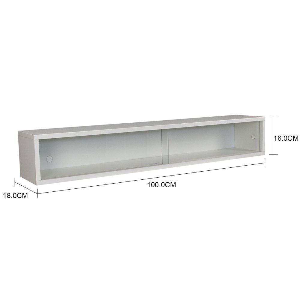 Nicho Funko Portas Correr Vidro Branco 100x16x18